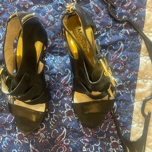 Michael Kors Black and Gold Heels